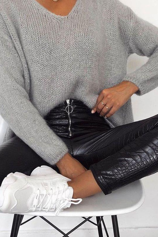 Adeline Faux Leather Pants - XS / Black - Be My Shine