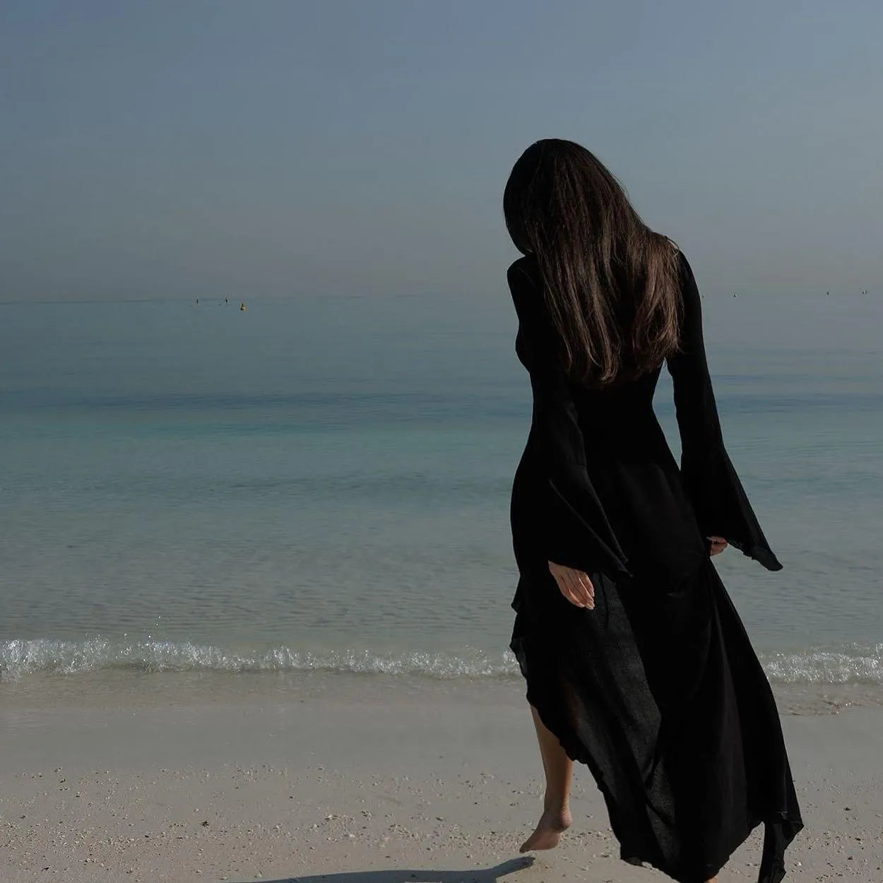 Liliana Ruffle Long Sleeve Beach Maxi Dress - pink / s - Be My Shine