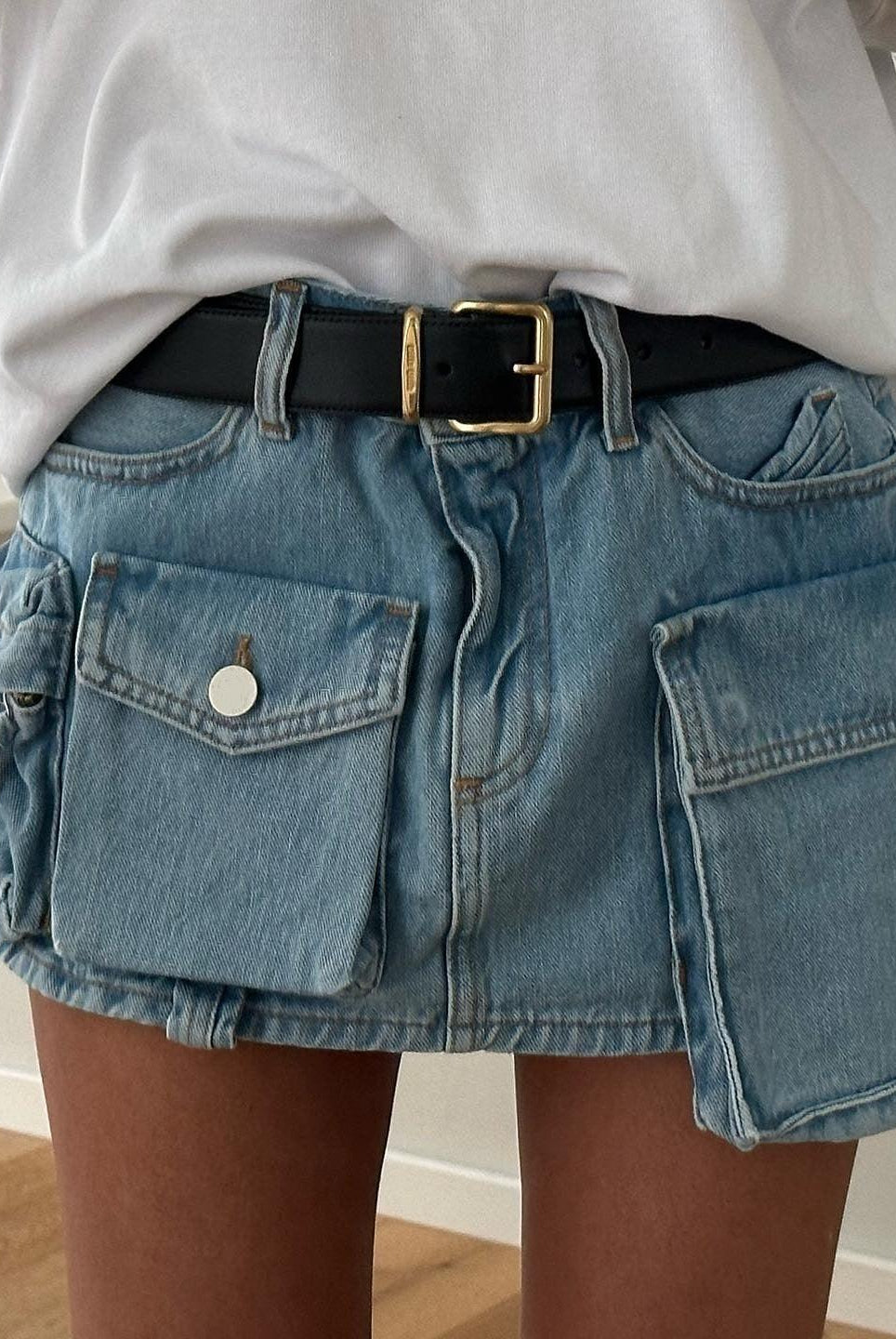 Ailene Denim Mini Skirt - Blue / XS - Be My Shine