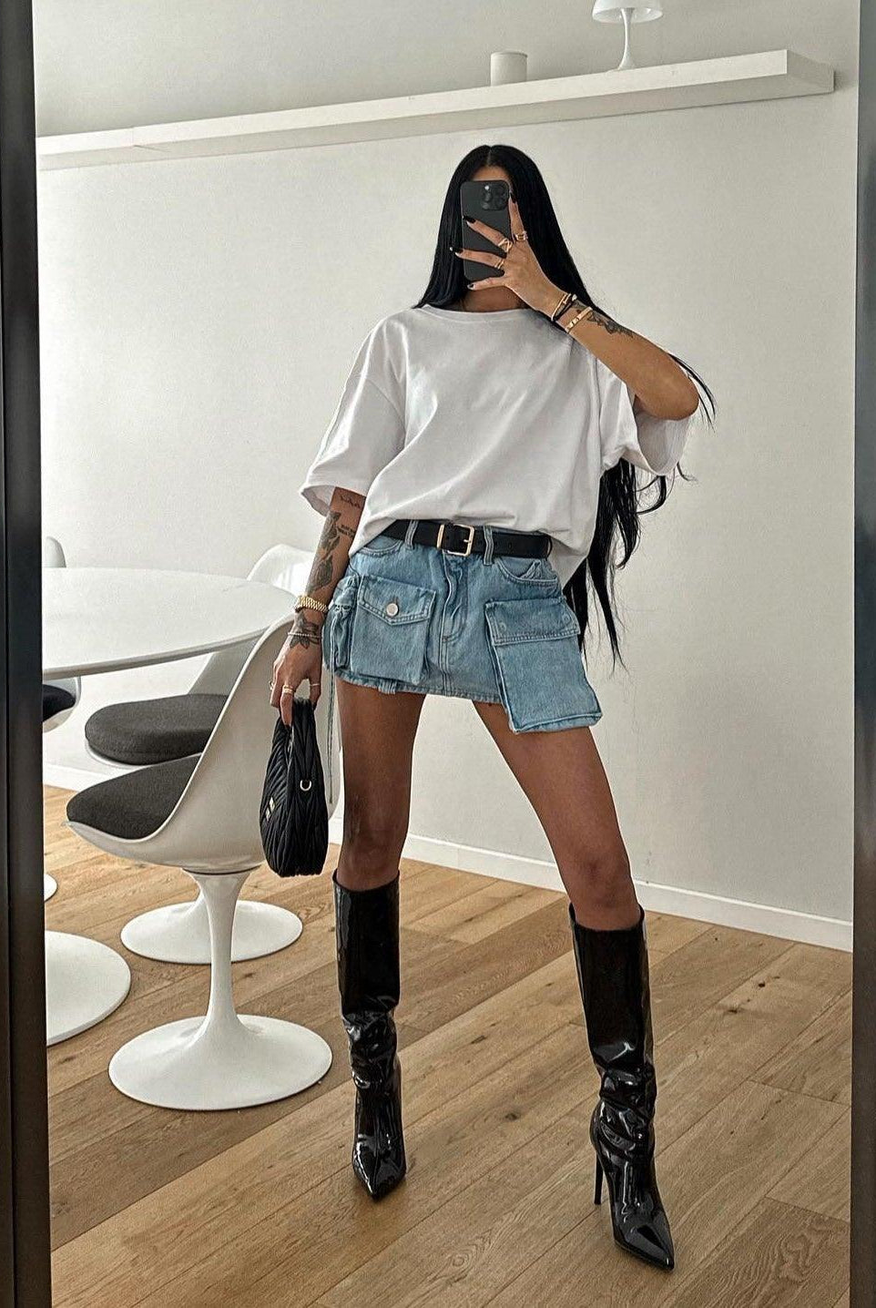 Ailene Denim Mini Skirt - Blue / XS - Be My Shine