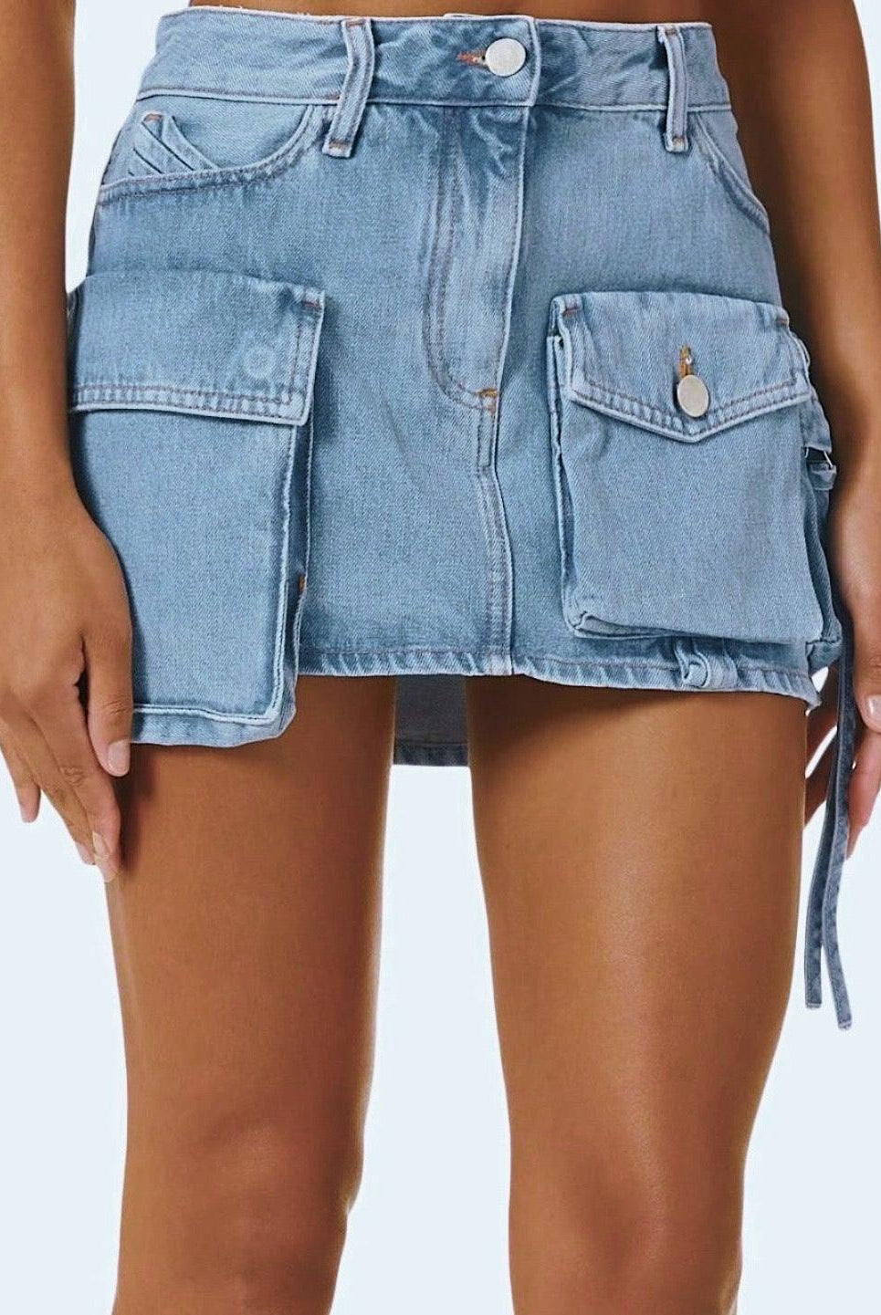 Ailene Denim Mini Skirt - Blue / XS - Be My Shine