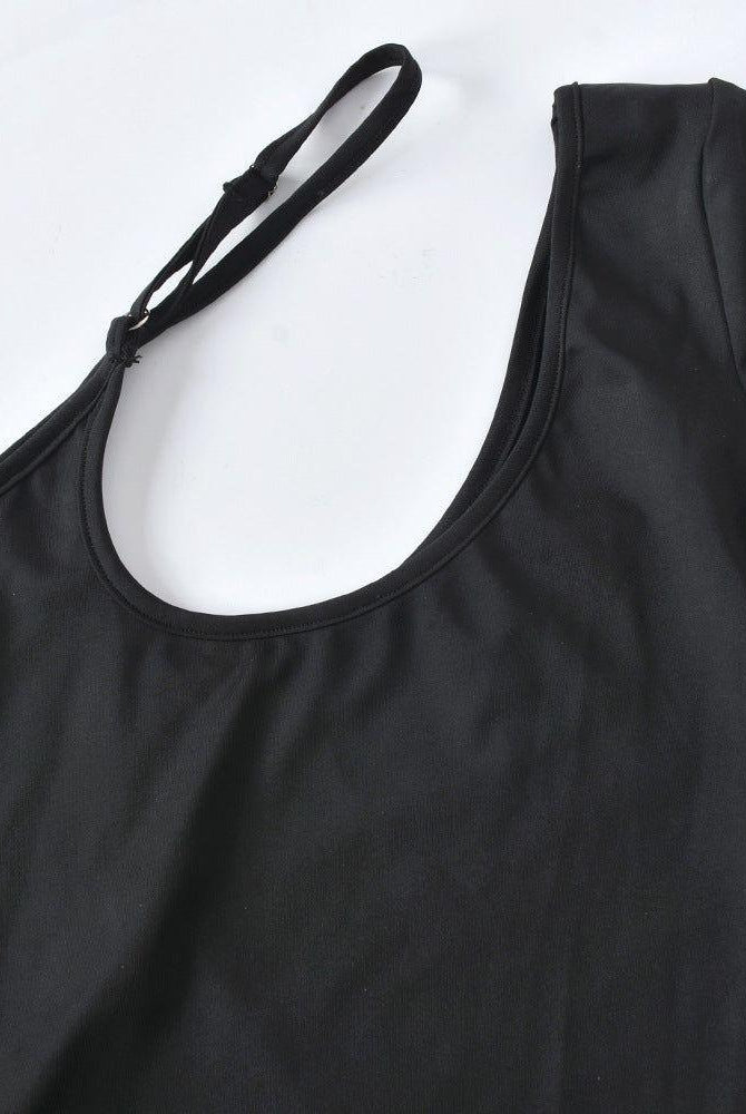 Alannis Asymmetric One Shoulder Top - S / Black - Be My Shine