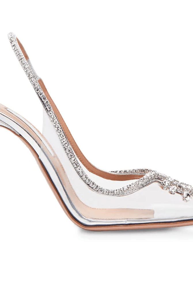 Anka Crystal Pointed Toe Heels - Silver / 5 - Be My Shine