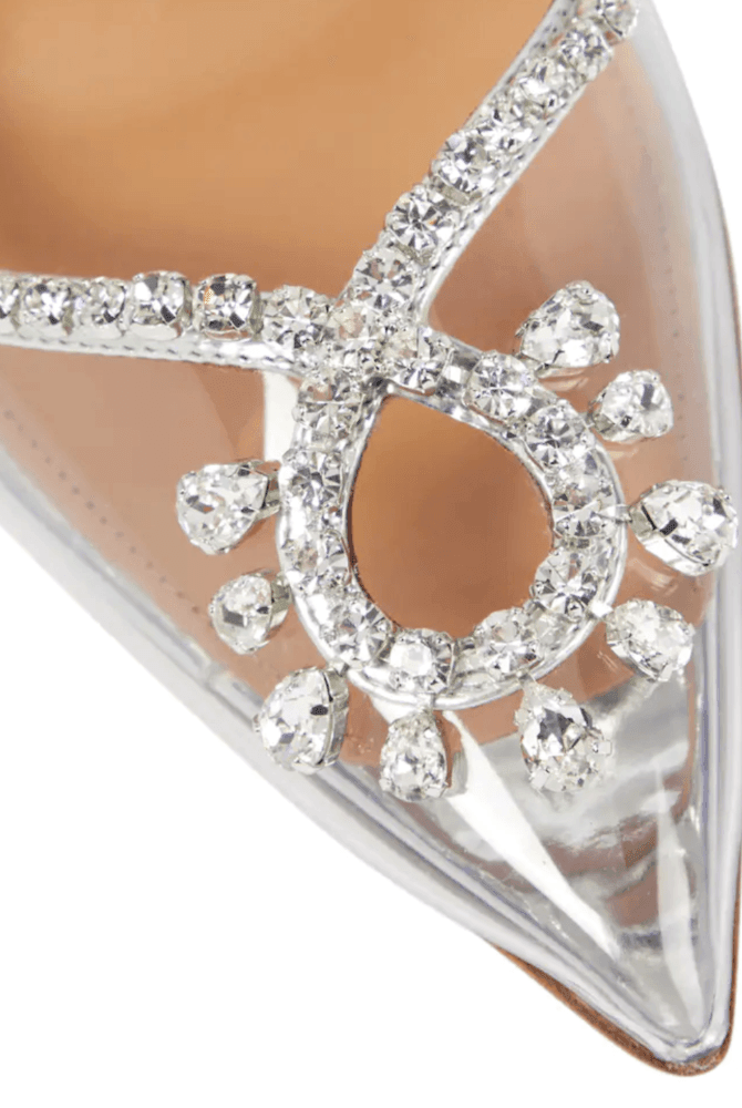 Anka Crystal Pointed Toe Heels - Silver / 5 - Be My Shine