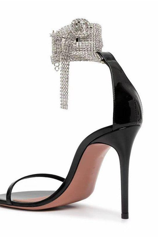 Atina Crystal-Embellished Ankle Strap Sandals - Purple / 5 - Be My Shine
