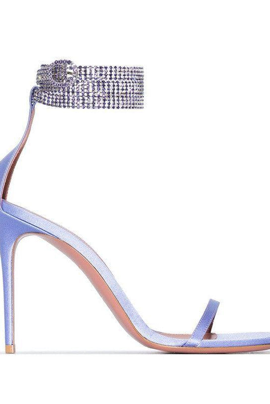 Atina Crystal-Embellished Ankle Strap Sandals - Purple / 5 - Be My Shine