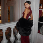Auden Shimmering Maxi Dress - Burgundy / S - Be My Shine