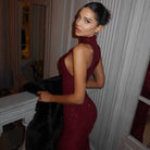 Auden Shimmering Maxi Dress - Burgundy / S - Be My Shine