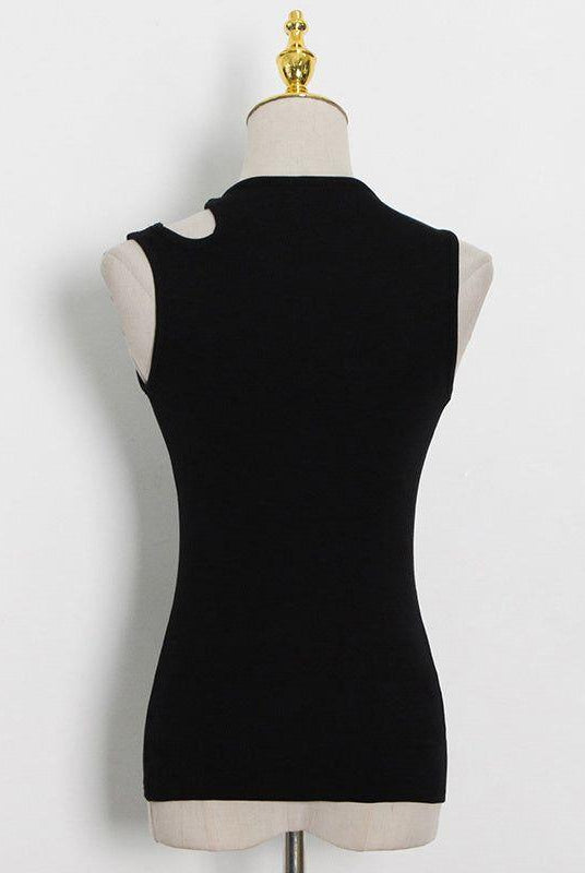 Ayah Asymmetric Cut Out Top - White / S - Be My Shine