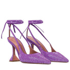 Aylin Crystal Lace Up Heels - Green / 4 - Be My Shine