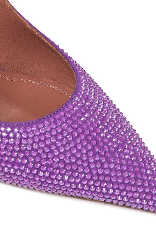 Aylin Crystal Lace Up Heels - Green / 4 - Be My Shine