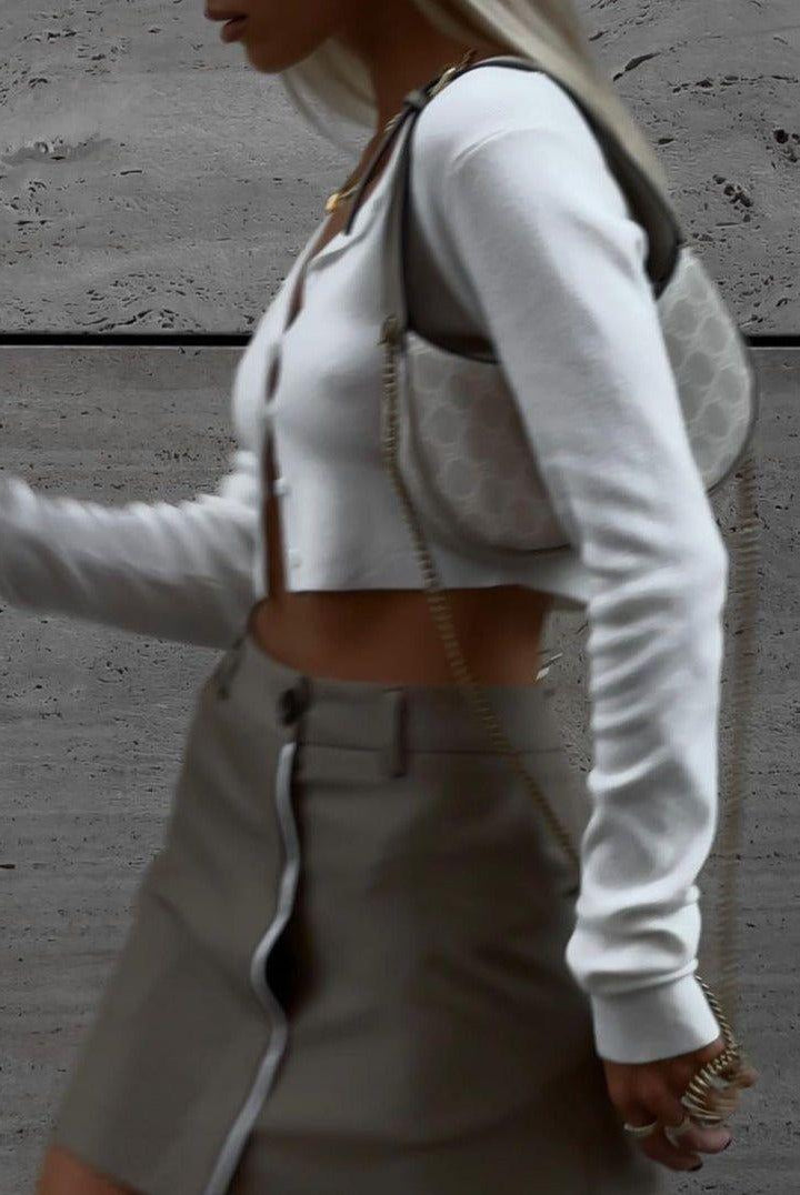Belenis Crop Cardigan - S / Green - Be My Shine