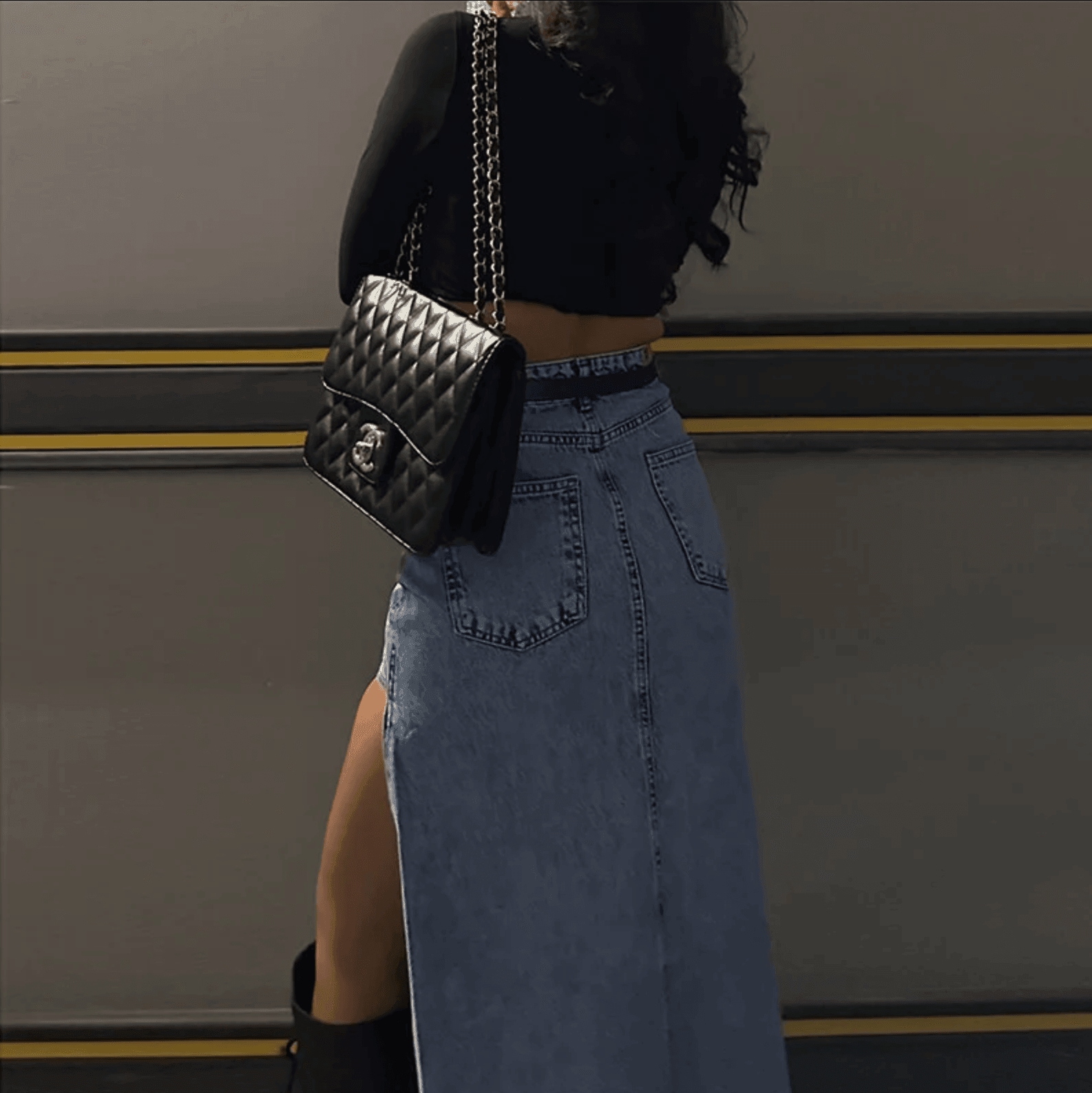 Carissa High Waist Slit Midi Skirt - Blue / S - Be My Shine