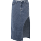 Carissa High Waist Slit Midi Skirt - Blue / S - Be My Shine