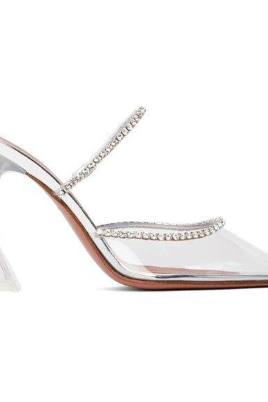 Caterina Crystal Embellished Satin Heels - Black / 4 - Be My Shine