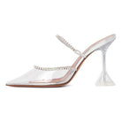 Caterina Crystal Embellished Satin Heels - Black / 4 - Be My Shine