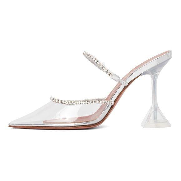 Caterina Crystal Embellished Satin Heels - Black / 4 - Be My Shine