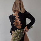 Caya Ribbed Lace Up Bodysuit - White / S - Be My Shine