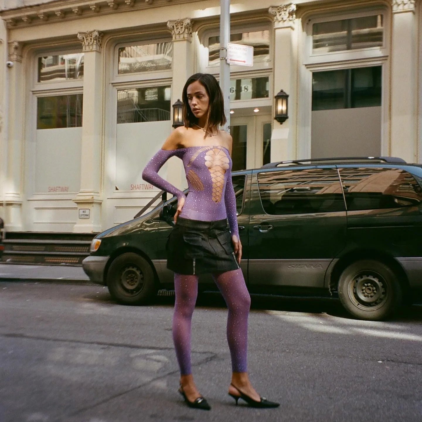 Constanza Rhinestone Embellished Jumpsuit - Black / XXS - Be My Shine