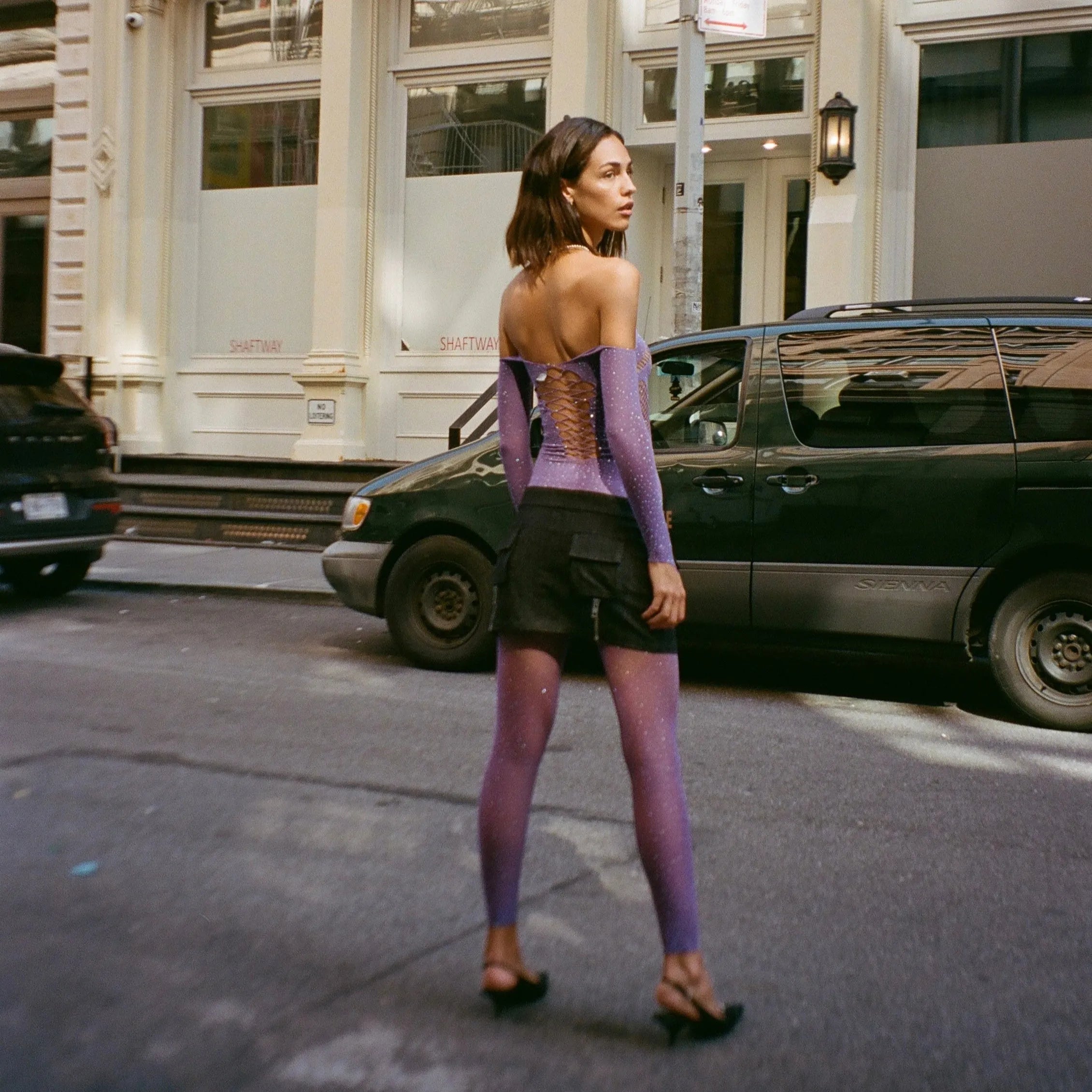 Constanza Rhinestone Embellished Jumpsuit - Black / XXS - Be My Shine