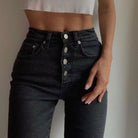 Drusilla Casual High Waist Jeans - Black / XS - Be My Shine