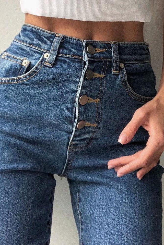 Drusilla Casual High Waist Jeans - Blue / XS - Be My Shine