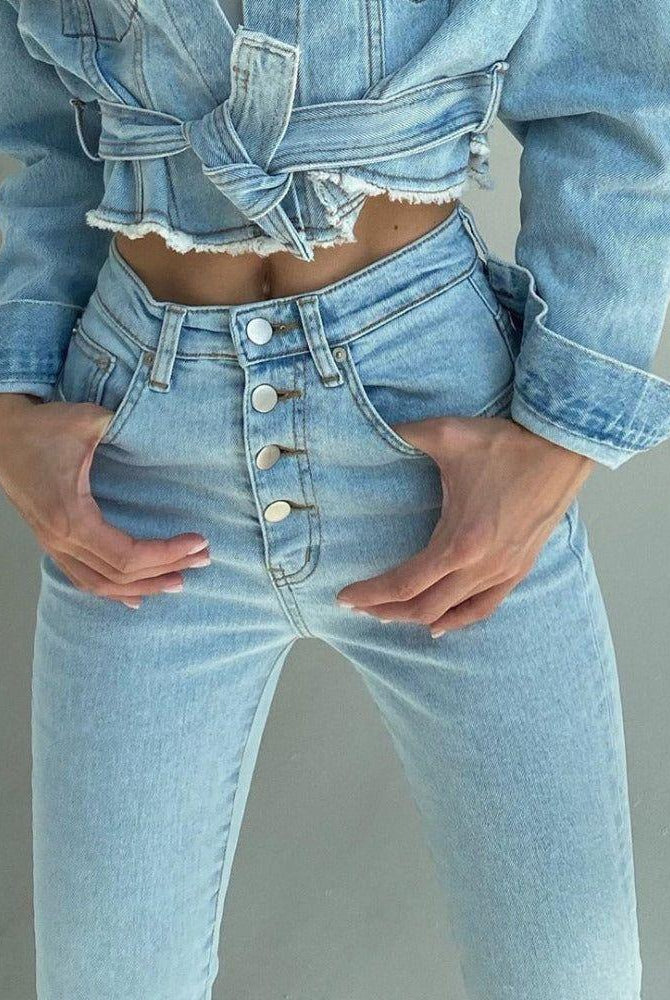 Drusilla Casual High Waist Jeans - Light Blue / XS - Be My Shine