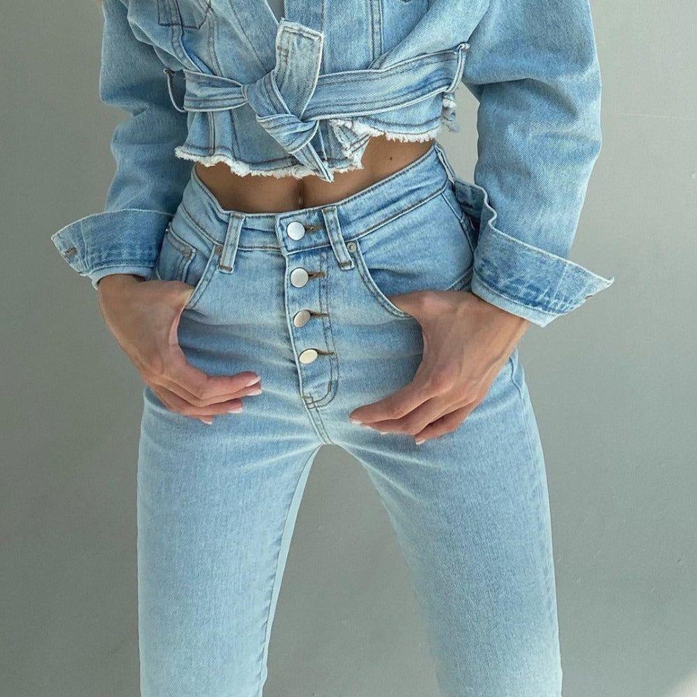 Drusilla Casual High Waist Jeans - Light Blue / XS - Be My Shine