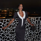 Eclipse Polka Dot Vintage Midi Dress Be My Shine