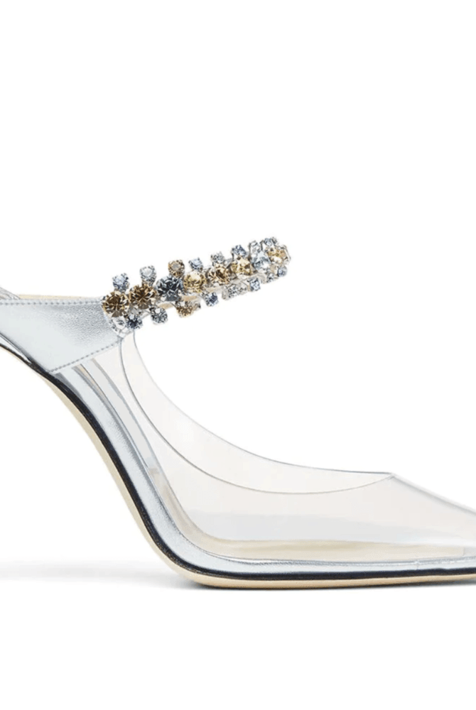 Endora Crystals Embellished Transparent Heels - Neon Lime / 5 - Be My Shine