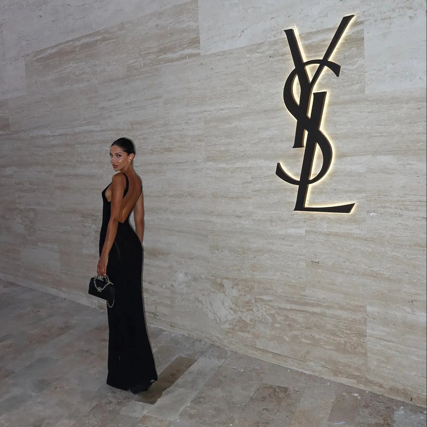 Evanna Knitted Backless Maxi Dress - Black / S - Be My Shine