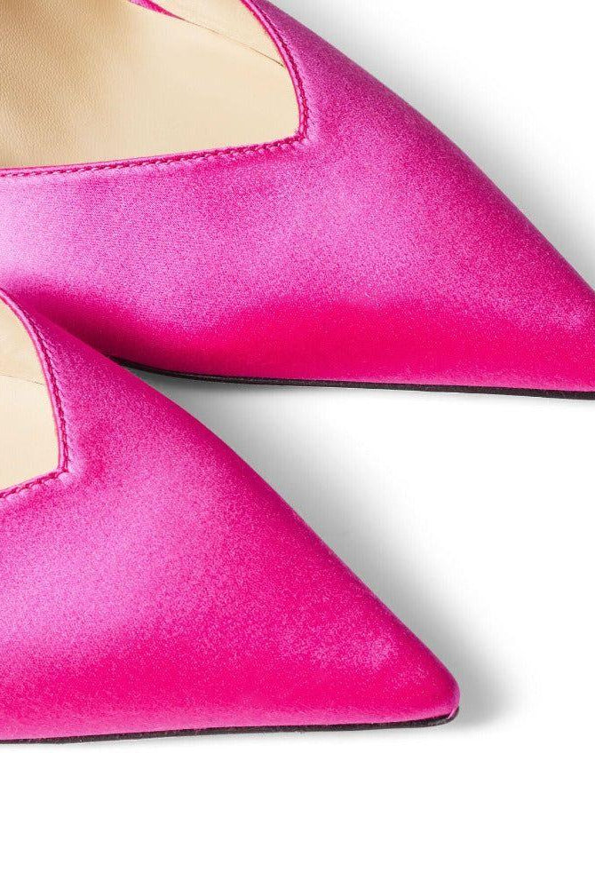Fianna Crystal Chain Satin Heels - Rose / 4 - Be My Shine