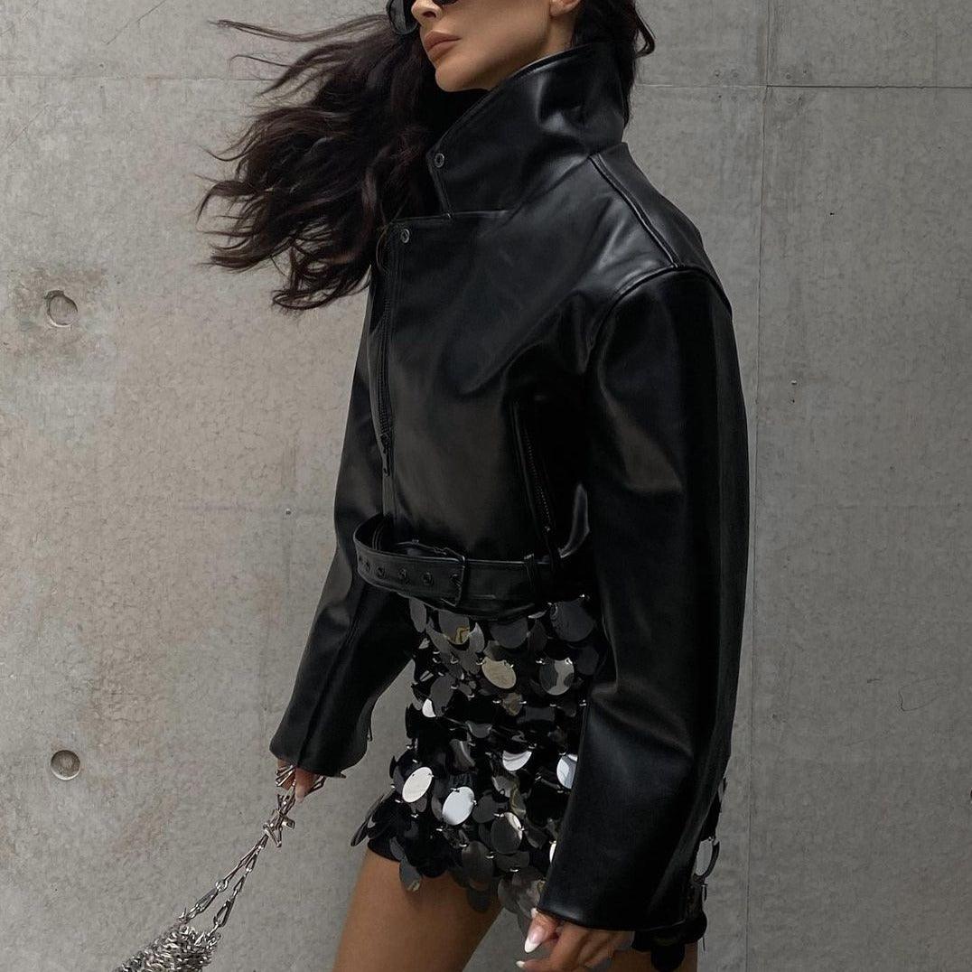 Galena Sequin Embellished Mini Skirt - Black / XS - Be My Shine