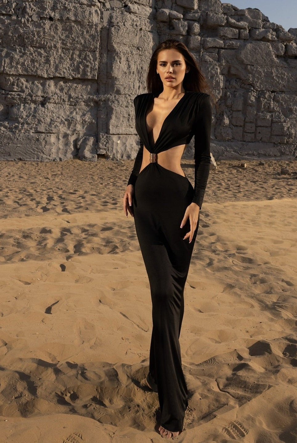 Hourglass Cut Out Maxi Dress Be My Shine