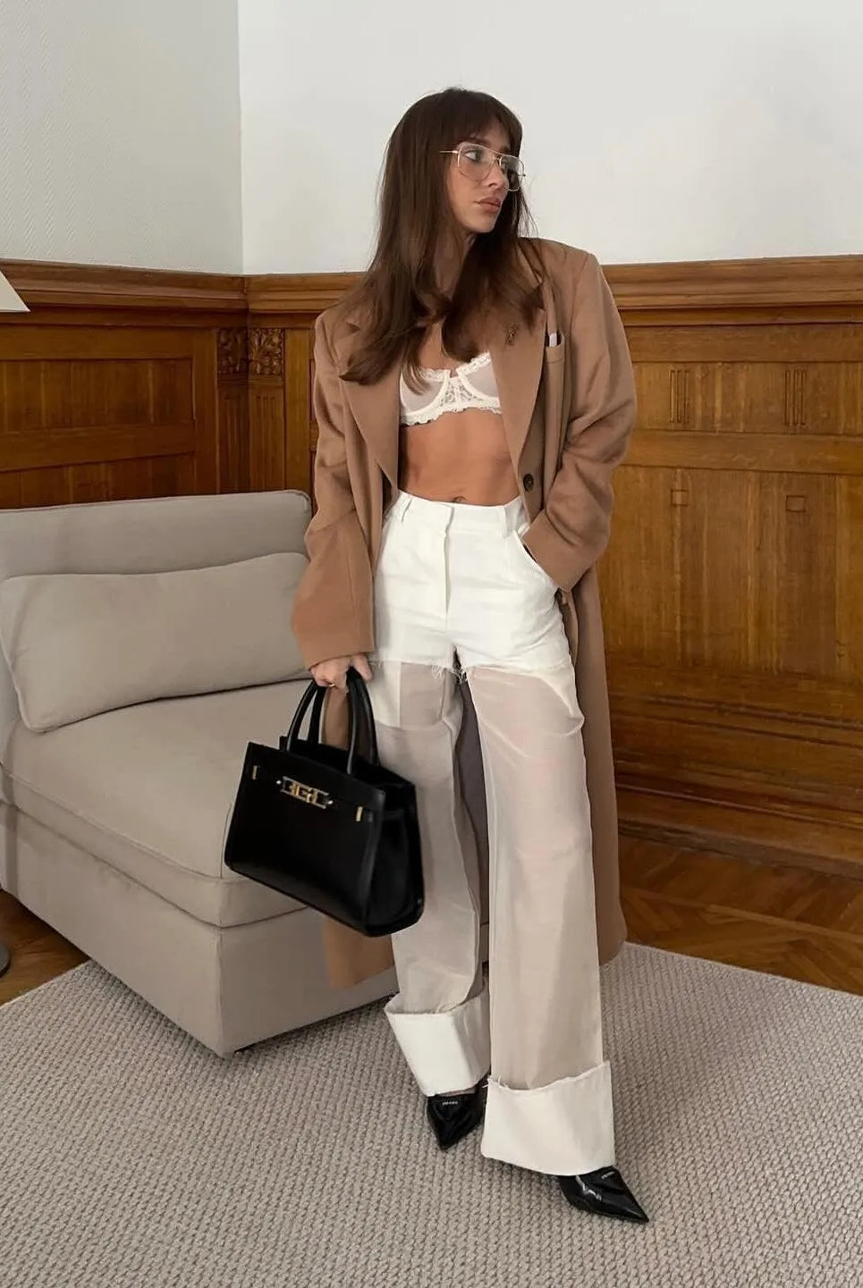 Justa High Waist Mesh Pants - White / S - Be My Shine