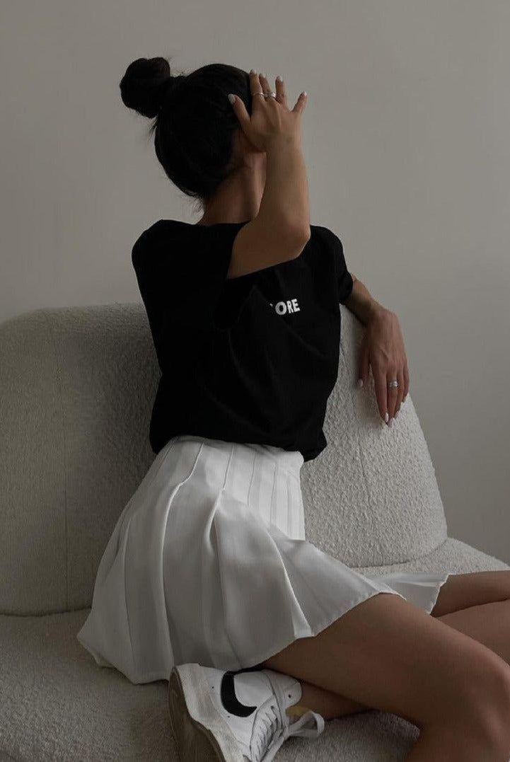 Lavinia Ruffle Mini Skirt - White / S - Be My Shine