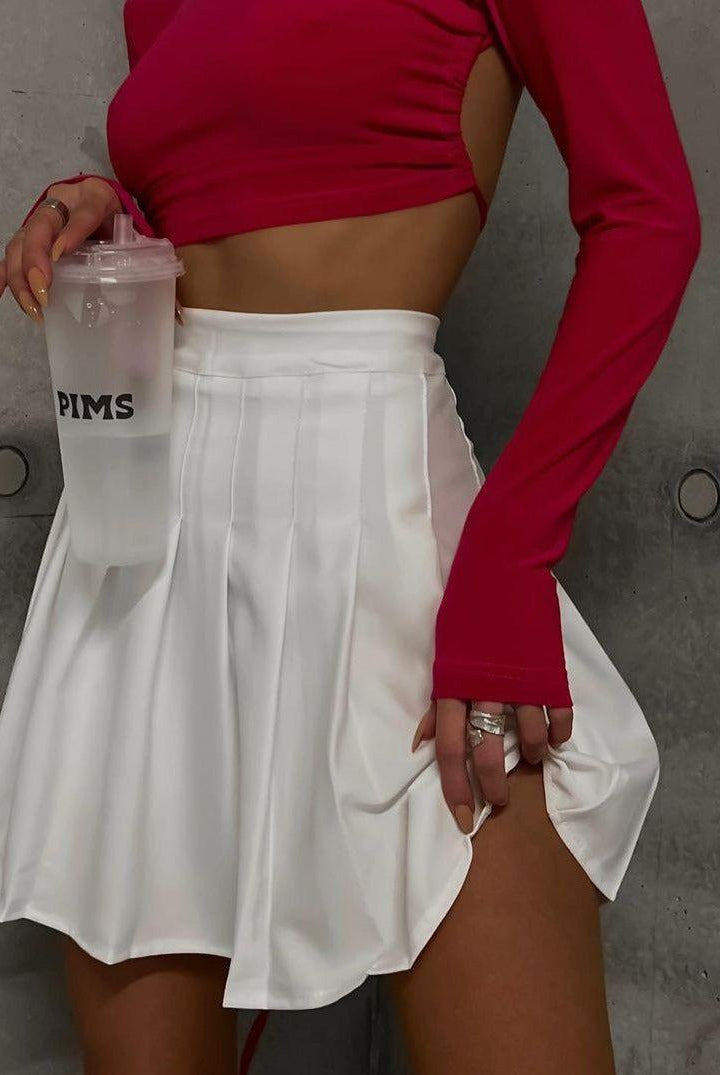 Lavinia Ruffle Mini Skirt - White / S - Be My Shine