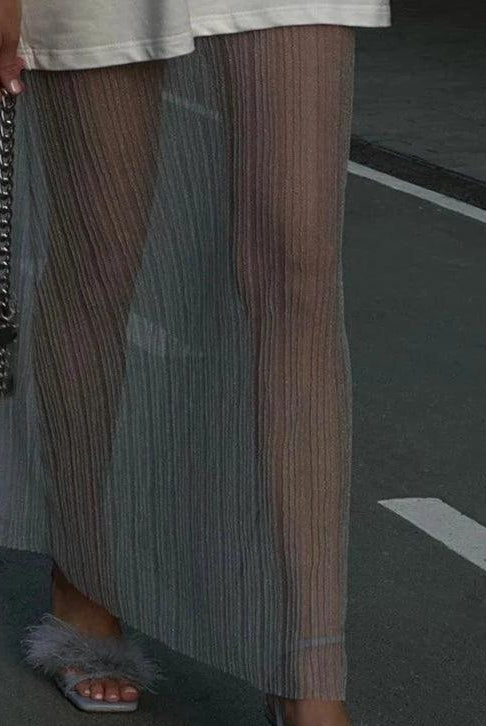 Nasira See Through Maxi Skirt - Light Blue / S - Be My Shine