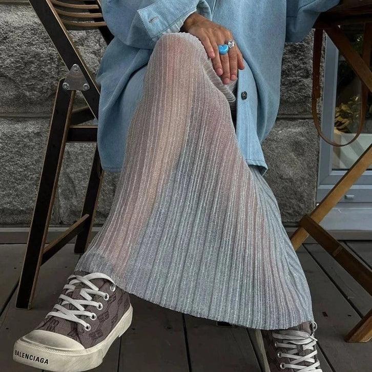 Nasira See Through Maxi Skirt - Light Blue / S - Be My Shine