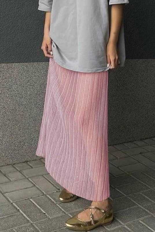 Nasira See Through Maxi Skirt - Pink / S - Be My Shine