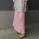Nasira See Through Maxi Skirt - Pink / S - Be My Shine