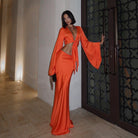Nolwenn Satin Two Piece Set - Orange / S - Be My Shine