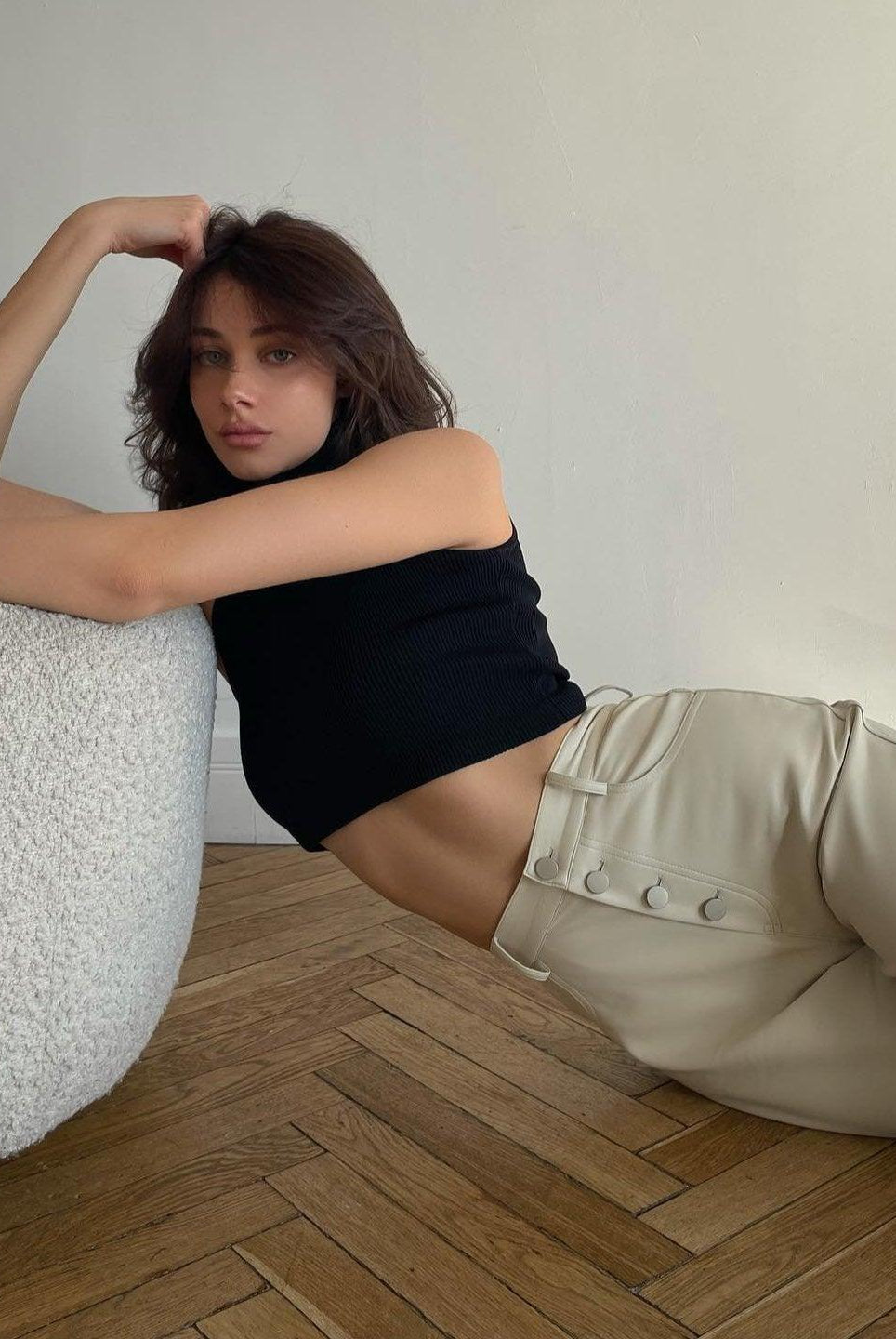 Parvati High Waist White Leather Pants - White / S - Be My Shine