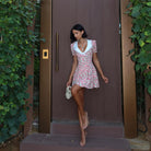 Picnic Garden Polka Dot Vintage Mini Dress Be My Shine