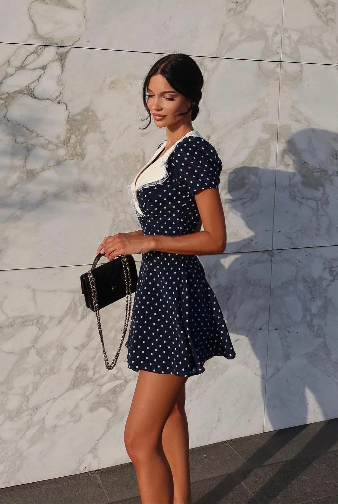 Picnic Garden Polka Dot Vintage Mini Dress Be My Shine