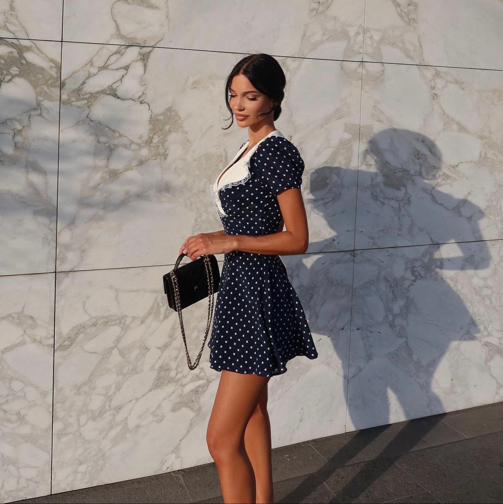 Picnic Garden Polka Dot Vintage Mini Dress Be My Shine