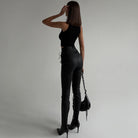 Rafaela High Waist Leather Pants - Black / M - Be My Shine