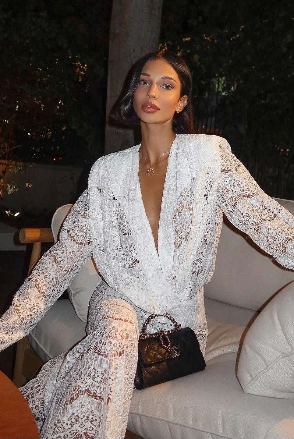 Rowena Lace Two Piece Set - White / S - Be My Shine