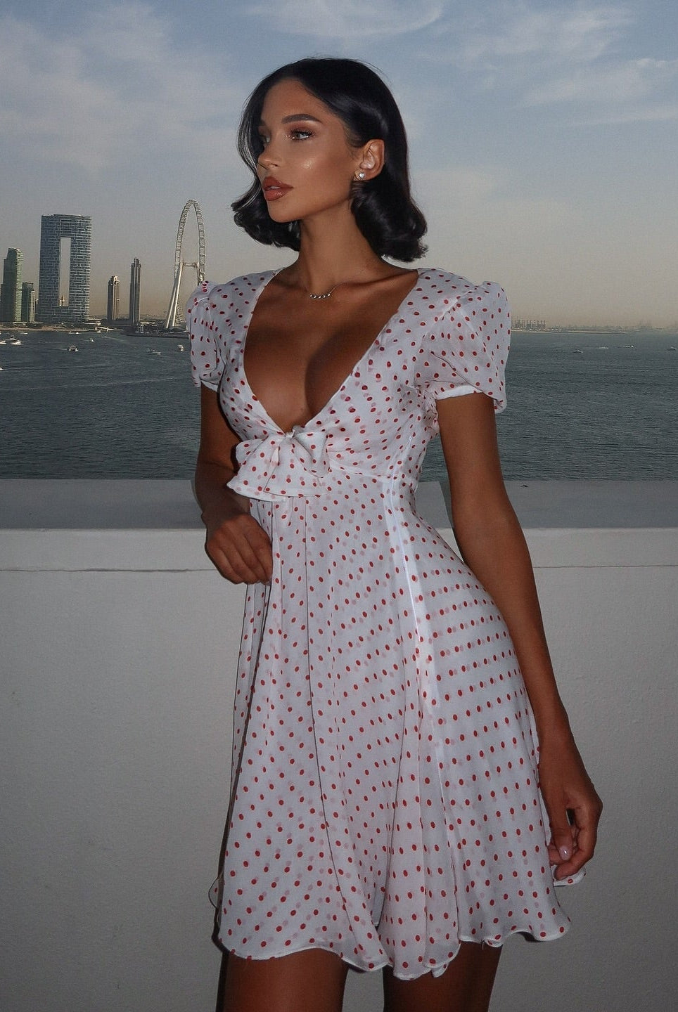 Strawberry Kiss Polka Dot Vintage Mini Dress Be My Shine