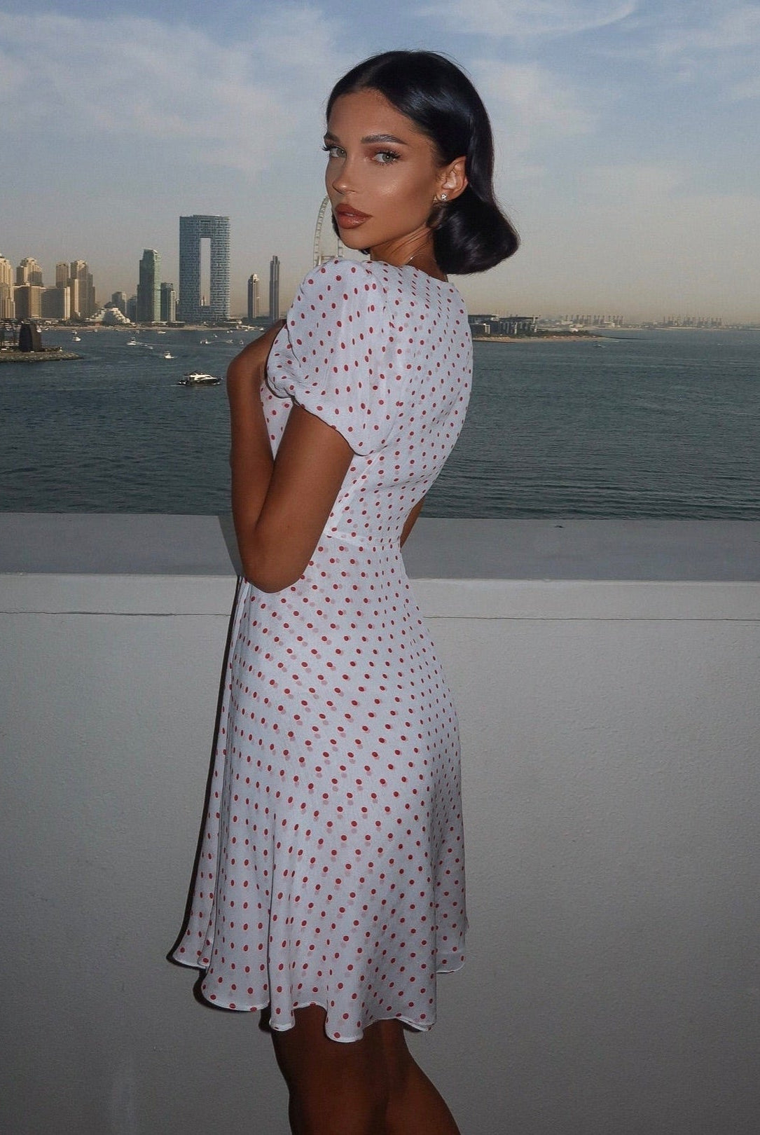 Strawberry Kiss Polka Dot Vintage Mini Dress Be My Shine